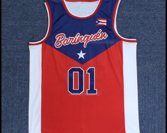 Custom Design Team Puerto Rico Basketball Jersey Shirt Sewn Custom Any Names;Youth/Adult Size