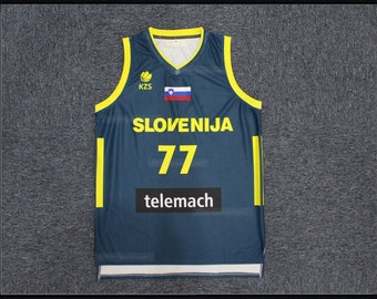 Retro Green Doncic 77 Team Slovenija Basketball Jersey Custom - España