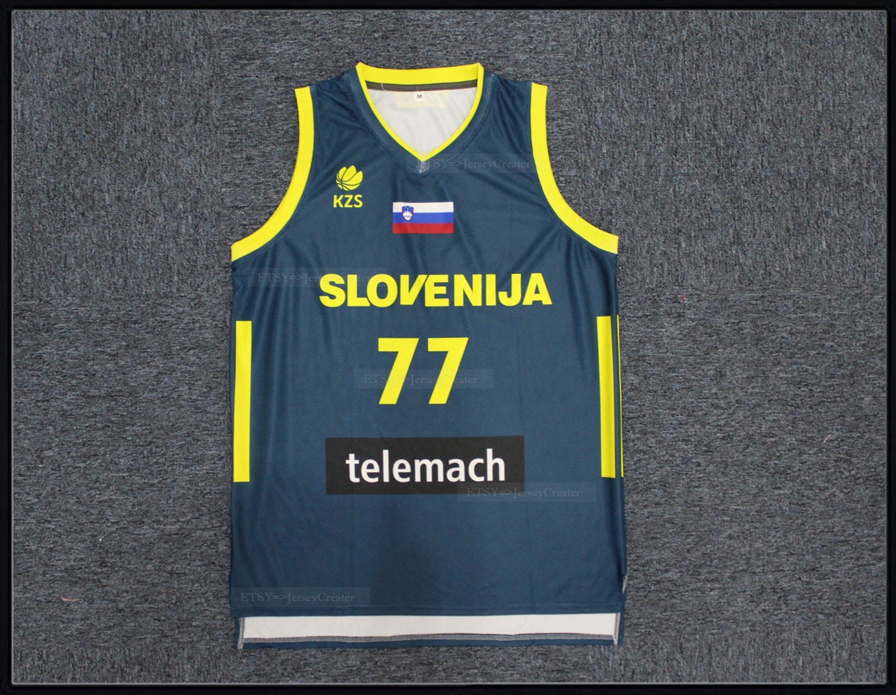 Retro Green Doncic #77 Team Slovenija Basketball Jersey Custom