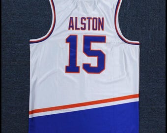 Camiseta de baloncesto de la escuela secundaria Benjamin de Rafer Alston n.° 15, color blanco, con costura superior, talla para jóvenes, niños y adultos, regalo