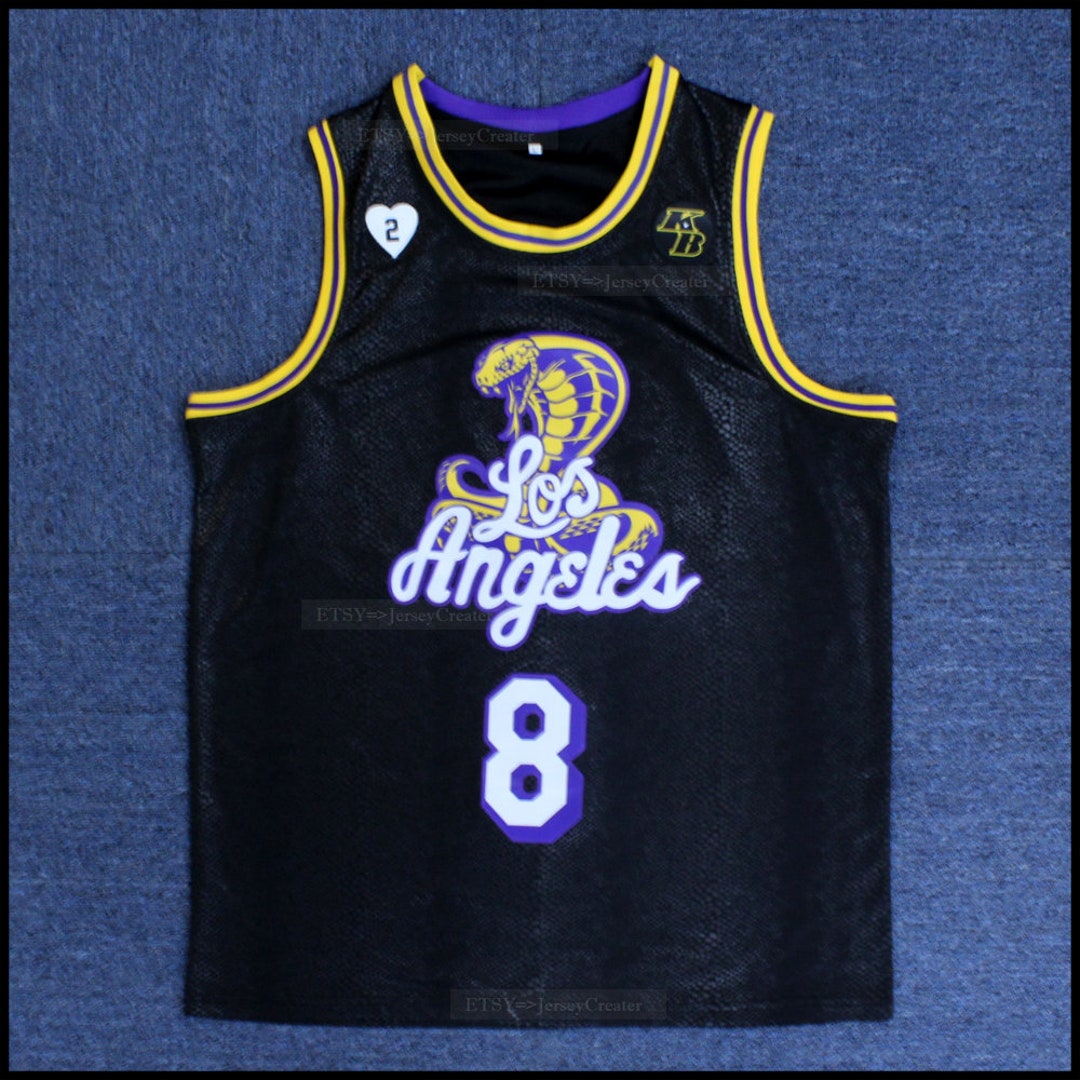 Design Black Mamba #8 Los Angeles Basketball Jersey Snake Skin