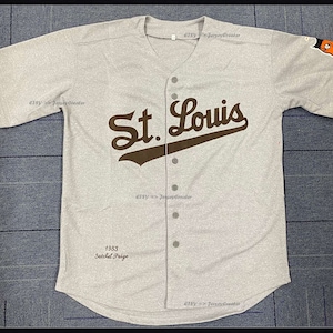1953 Satchel Paige #29 Maillots de baseball St. Louis cousus hommes femmes jeunes enfants taille gris