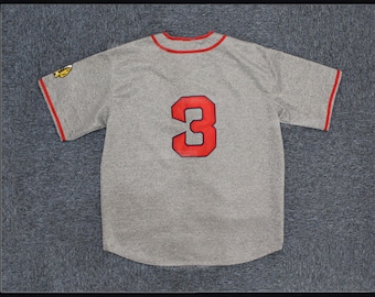 Throwback 30's Ruth #3 Baseball Jersey Top Stitched Gray Ruth Commemorate Shirts;Youth/Men Any Size Boyfriend Father Gift;Collection Jersey