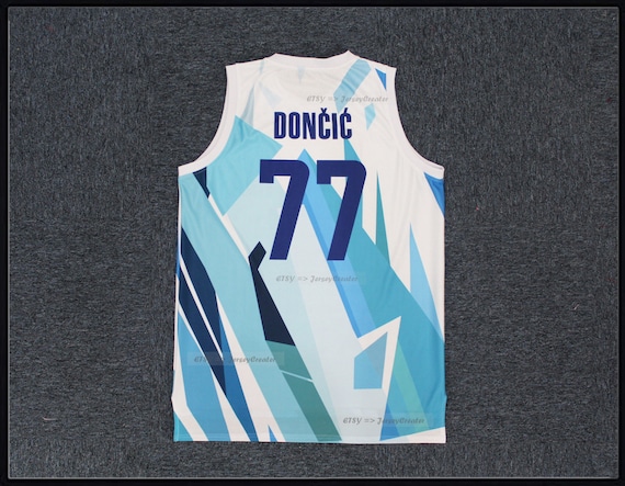 Doncic 77 Slovenia Basketball Jerseys Diamond 