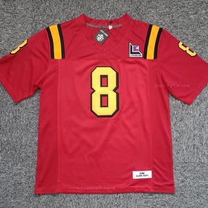 Maglia da football americano Retro C Kent #8 High School, rossa, interamente cucita, personalizzabile con qualsiasi nome; taglie per bambini/ragazzi/uomini/donne