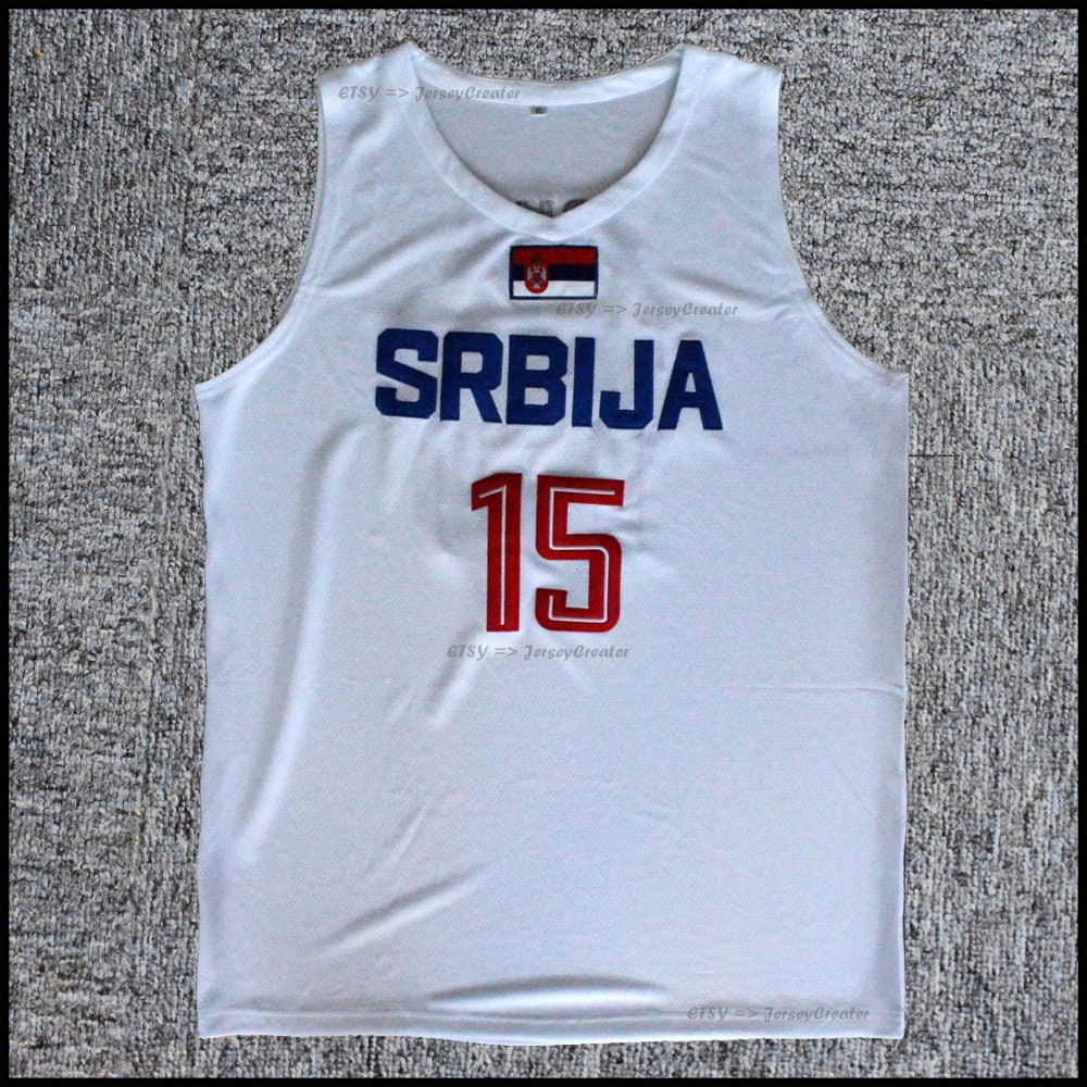 JOKIC #15 BASKETBALL Jersey Team Serbia Joker Serbian White S-6XL $29.99 -  PicClick