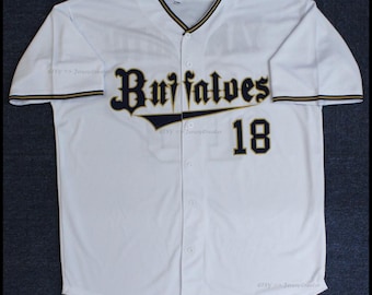 ORIX BUFFALOES ユニフォーム O サイズ YOSHINOBU 18 Vintage Yoshinobu Yamamoto #18 Orix Baseball Jersey White Top