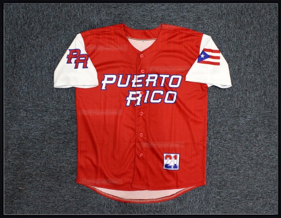 Mens #21 Roberto Clemente Baseball Jersey Santurce Crabbers Puerto Rico Jerseys Stitched