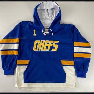 Charlestown Chiefs Hockey Hoodie Slap Shot Steve Hanson Lace up Sweater CUSTOM Etsy