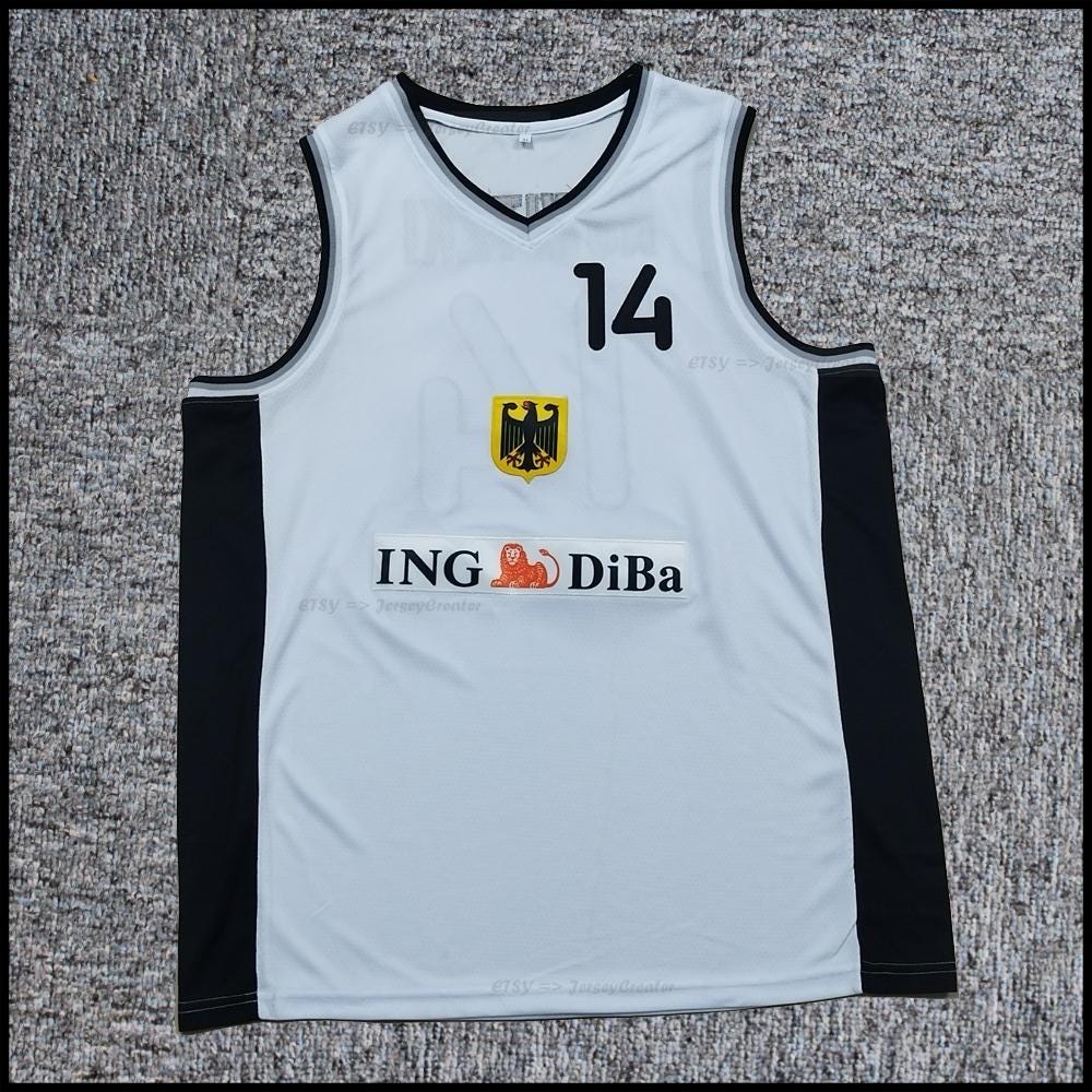 Retro Nowitzki #14 Team Germany Deutschland Basketball