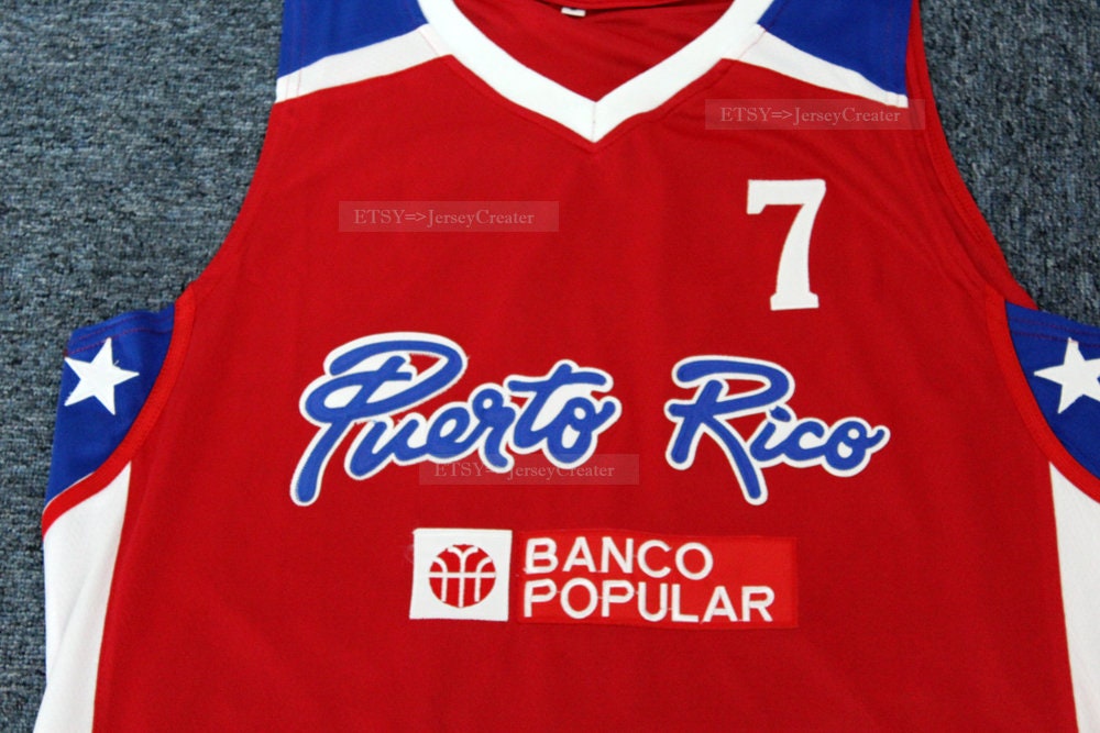 JerseyCreater 2004 Athens Carlos Arroyo #7 Team Puerto Rico Basketball Jerseys Sewn Custom Names;Youth/Adult Size