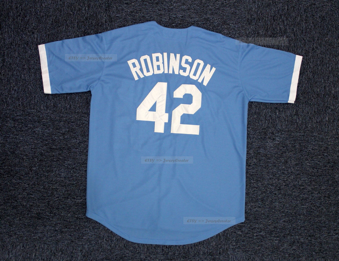 Throwback Jackie Robinson 42 Brooklyn Baseball Jerseys Etsy