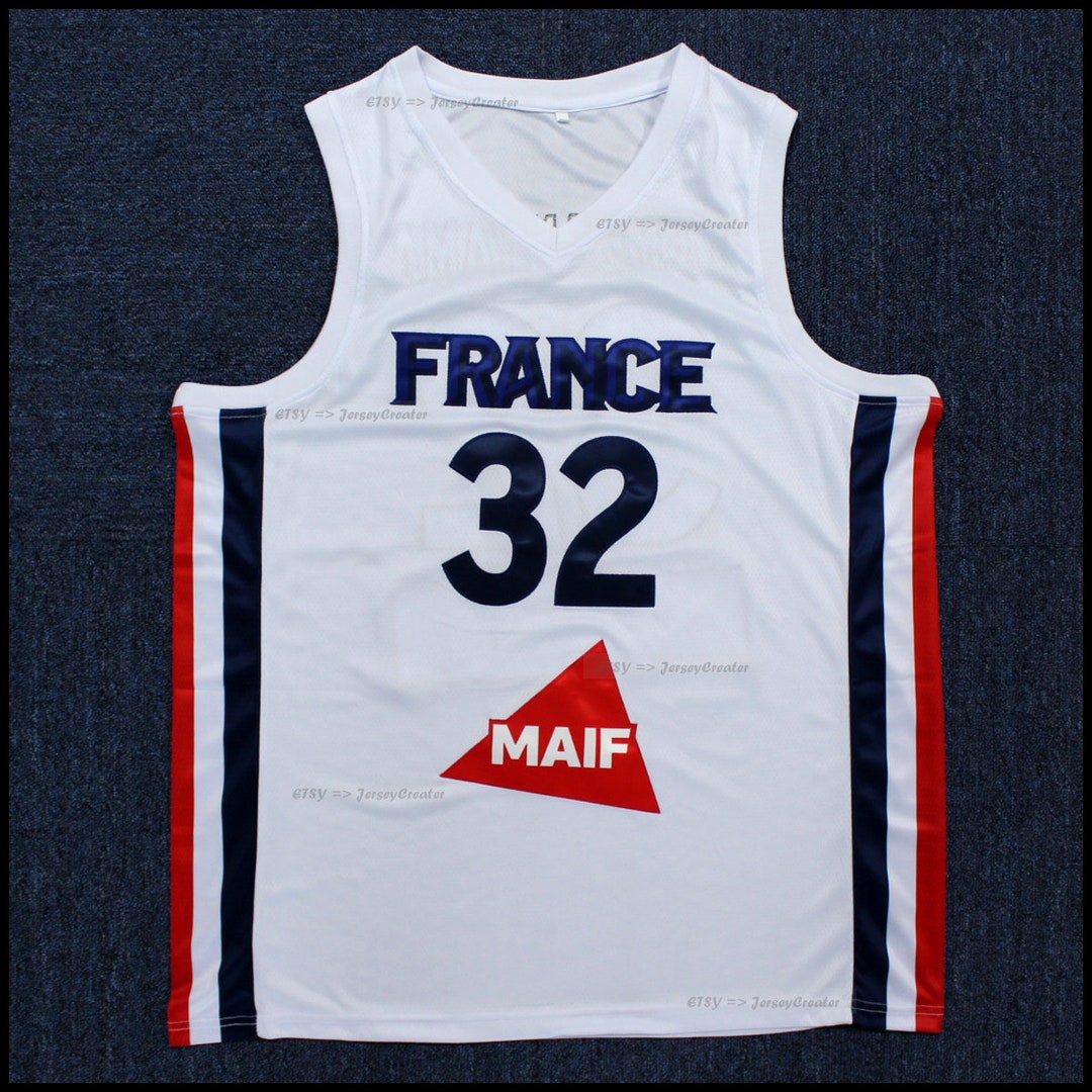Victor Wembanyama 32 Team France Basketball Jersey Whitetop 