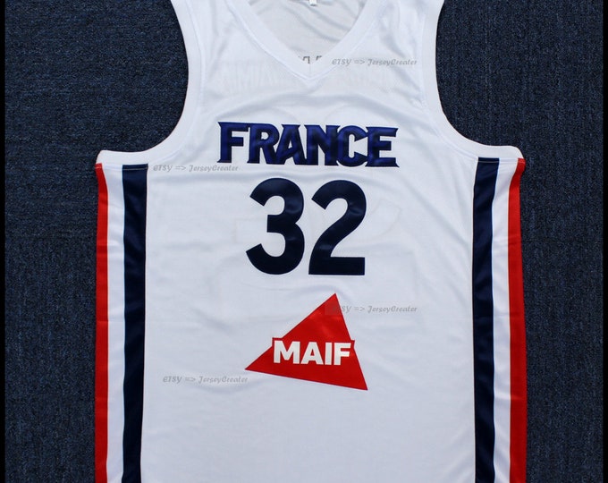 Victor Wembanyama #32 Team France Basketball Jersey White;Top Sewn;Youth/Kids/Adult Size Gift Jersey