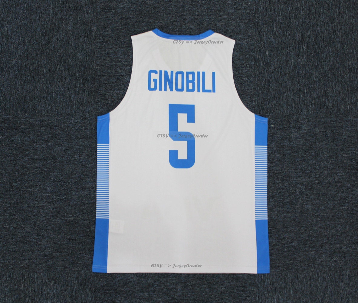 Basketball Jerseys Manu Ginobili #5 Team Argentina Jersey Navy Blue