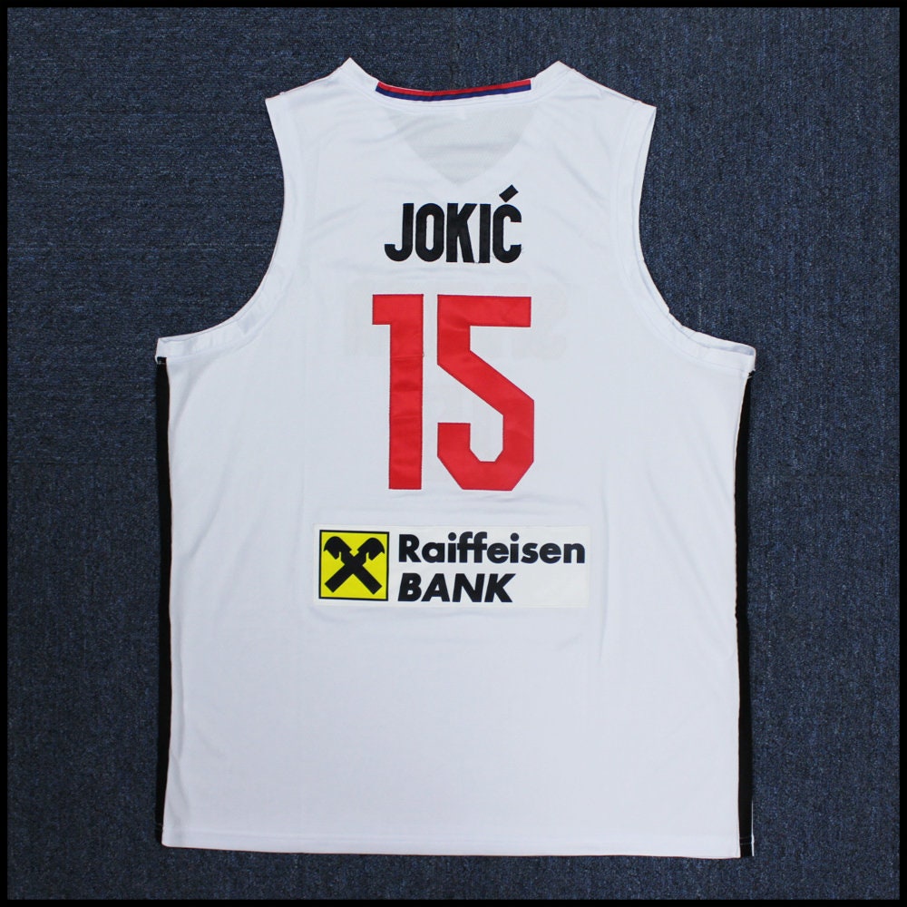 Golden Autographs Nikola Jokic Signed Autographed White Custom Serbia Basketball Jersey Beckett