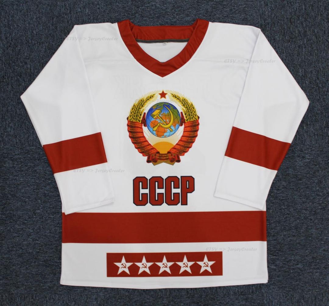 Throwback 1980 Vladislav Tretiak #20 Team CCCP USSR Russia Hockey