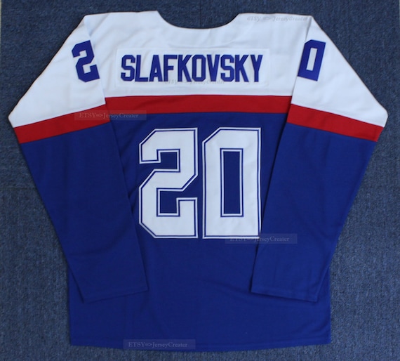 Retro Juraj Slafkovský #20 Team Slovensko Slovakia Hockey Jersey