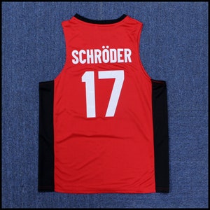 Retro Schröder #17 Team Germany Deutschland Basketball Jerseys Custom Names Stitched;Youth/Adult Size