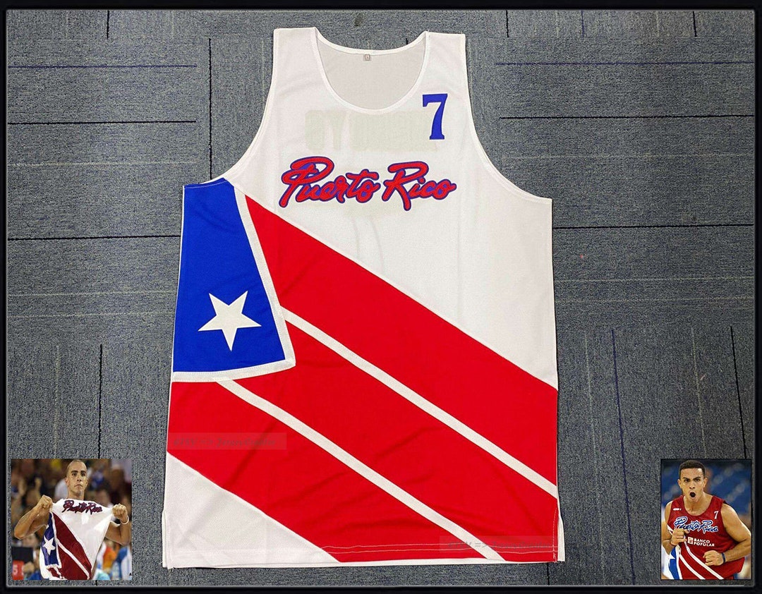 New Carlos Arroyo #7 Team Puerto Rico Basketball Jersey White Sewn