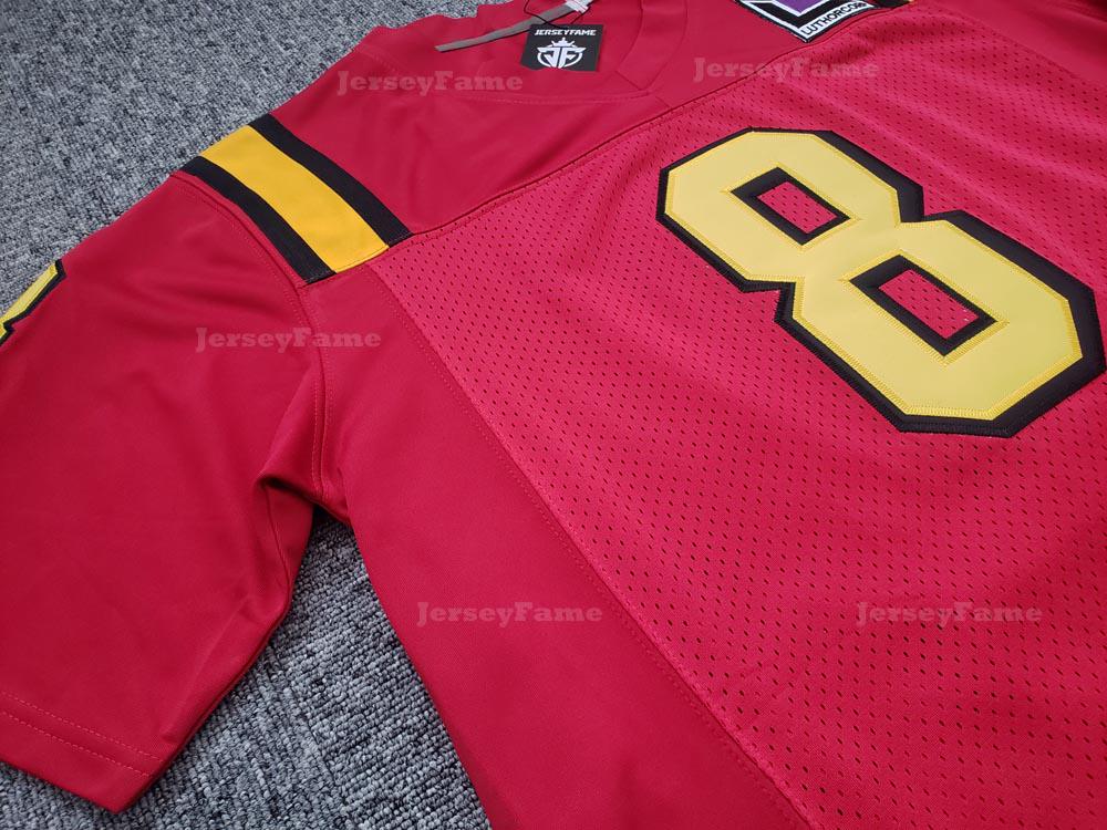 Retro C Kent #8 High School Football Jersey Red All Sewn Custom
