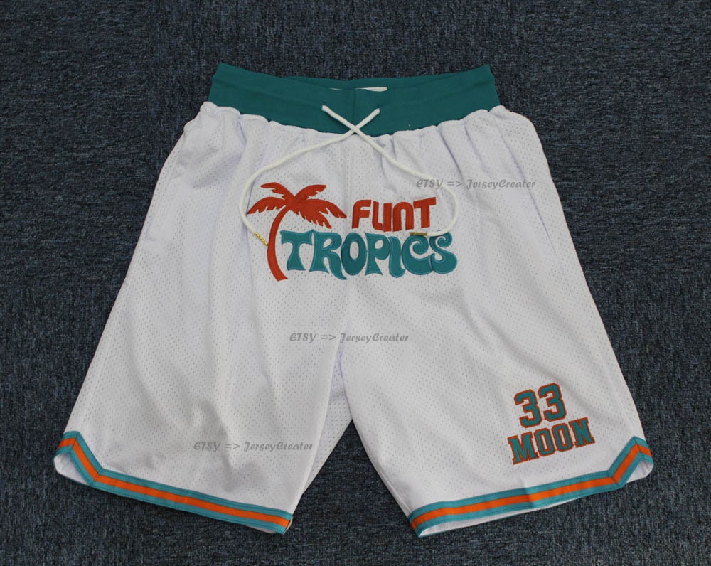 2008 Flint Tropics Jackie 33 Moon Semi Pro Basketball Shorts