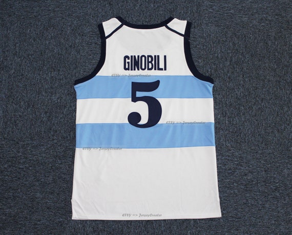 ARGENTINA BASKETBALL SHIRT JERSEY KAPPA #5 MANU GINOBILI