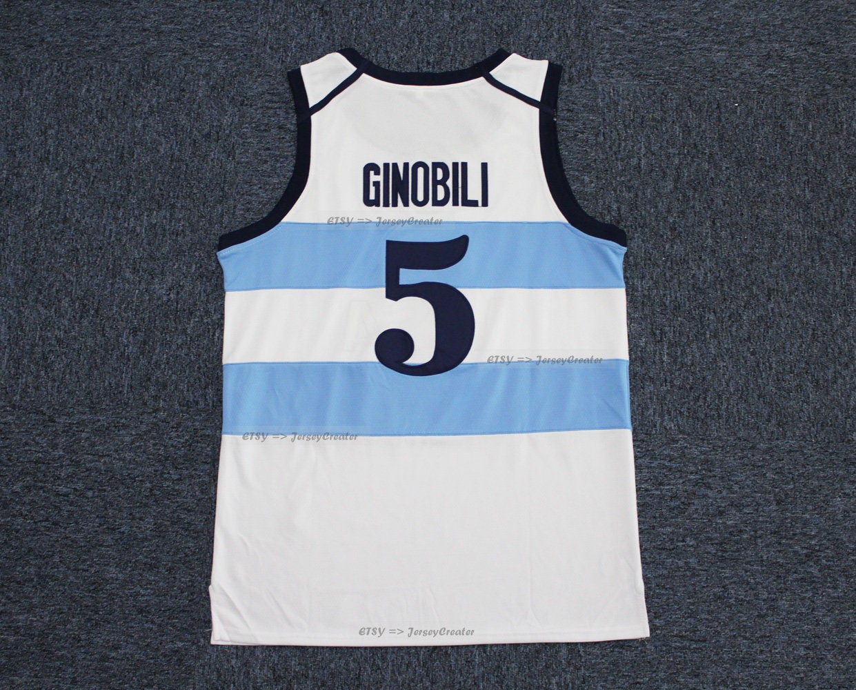 JerseyCreater Throwback Manu Ginobili #5 Argentina Basketball Jerseys All Stitched Custom Names;Women/Men/Youth/Adult Size