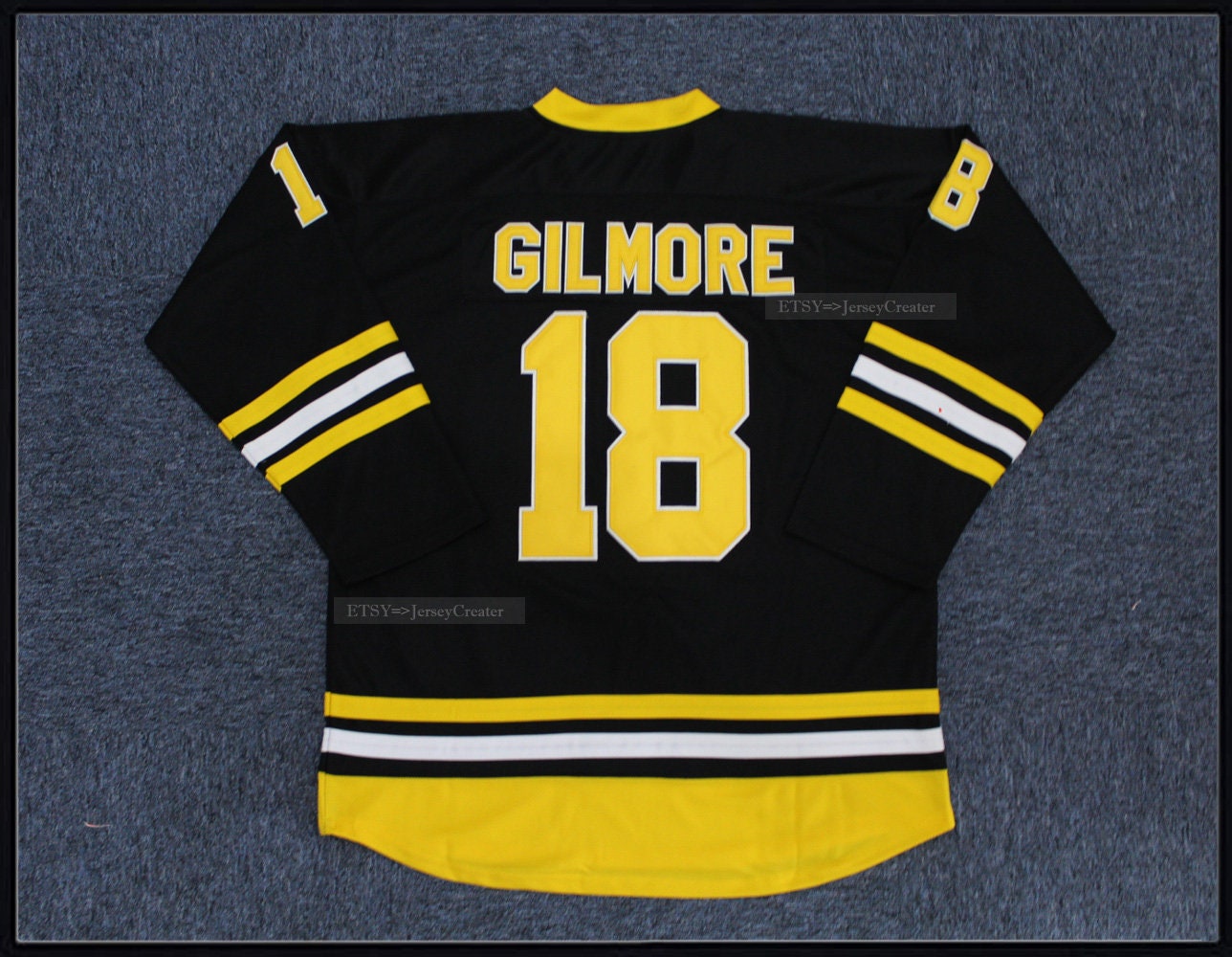  Men's Boston Happy Gilmore 18 Adam Sandler 1996 Movie Hockey  Jersey Black Stitched : Clothing, Shoes & Jewelry