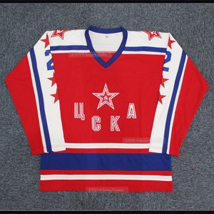 1970&#39;s Viacheslav Fetisov #2 CSKA Moscow Hockey Jersey Top Stitched;Youth/Adult;Custom Name