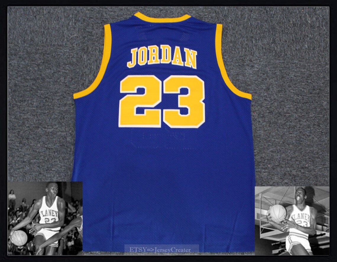 Throwback Michael Jordan 23 High School Basketball Jerseys Etsy