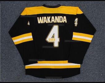 Custom Wakanda #4 Hockey Jersey;Sewn;Youth/Kids/Adult Size;Personalized Custom;Halloween Jersey