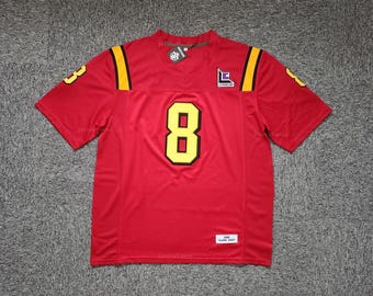 Retro C Kent #8 High School Football Jersey Red All Sewn Custom Any Name;Toddler/Youth/Men/Women Size