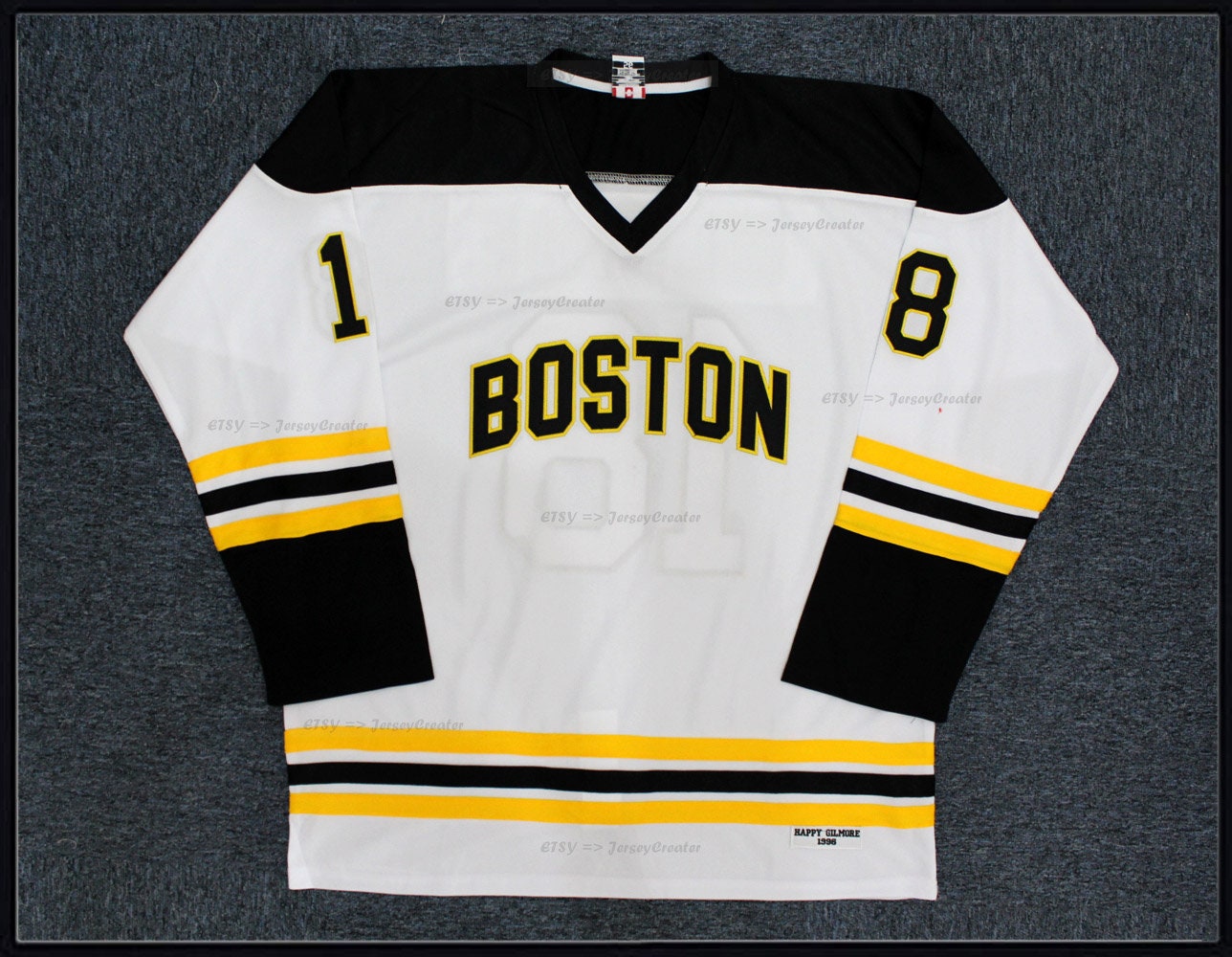 Happy Gilmore (Adam Sandler) #18 Boston Movie Hockey Jersey