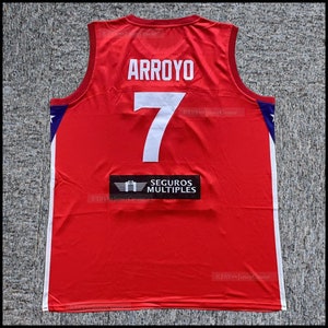 Maillot de basket-ball Alvarado #10 Waters #51 personnalisé de l'équipe de Porto Rico, cousu rouge, noms personnalisés ; taille jeune/adulte