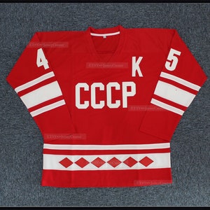  Alex O 8 Russia National Team Red Hockey Jersey Sewn Any Name  Number : Clothing, Shoes & Jewelry