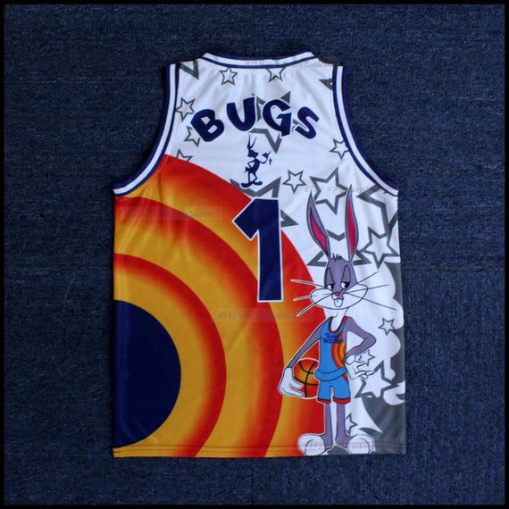 thumbnail image 2 of Men's Basketball Jersey #10 Lola / #1 Bugs Bunny - 90s Movie Theme Costume Jersey (XS-XXL) 2 of 5