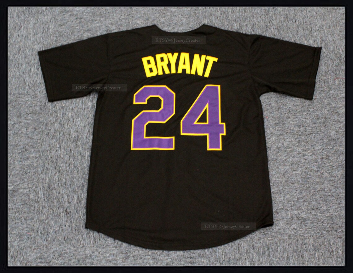 Original Mamba 8&24 Bryant Baseball Jerseys Black Double Etsy