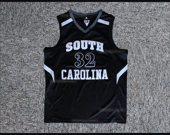 Throwback Zion Williamson #32 South Carolina basketbaltrui zwart gestikt; jeugd/volwassen maat; aangepaste namen