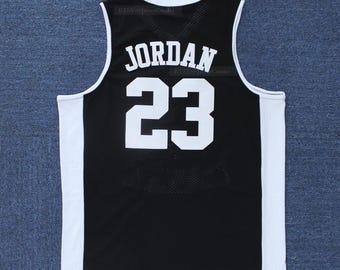 Camiseta de baloncesto retro Michael #23 negra con nombres personalizados cosidos; para jóvenes y adultos, cualquier talla