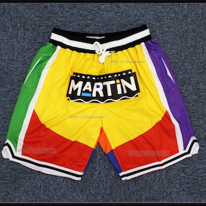 1992 Martin TV Show #23 Martin Lawrence Martin Payne Basketball Gym Workout Short;Party Hip Hop Beach Streetball Shorts