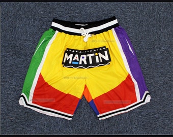 1992 Martin TV Show #23 Martin Lawrence Martin Payne Baloncesto Gimnasio Entrenamiento Corto;Fiesta Hip Hop Playa Streetball Shorts