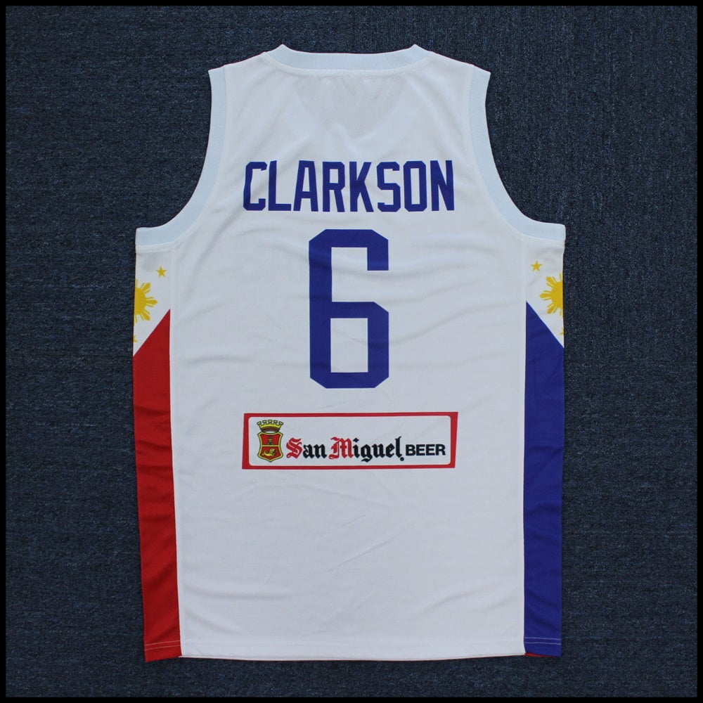 Custom Philippines Jordan Clarkson #6 Team Pilipinas Basketball Jersey Any  Name