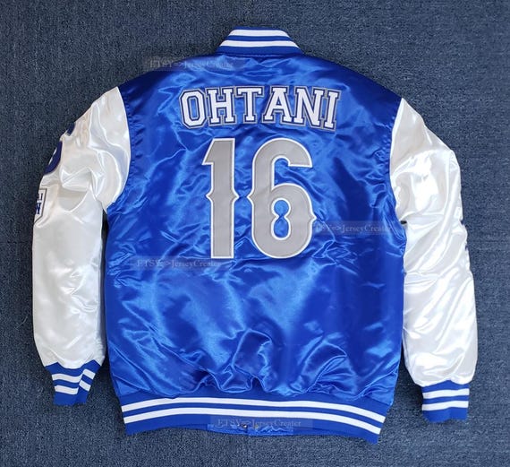 Design #16 Team Japan Satin Jacket Blue/black Cotton