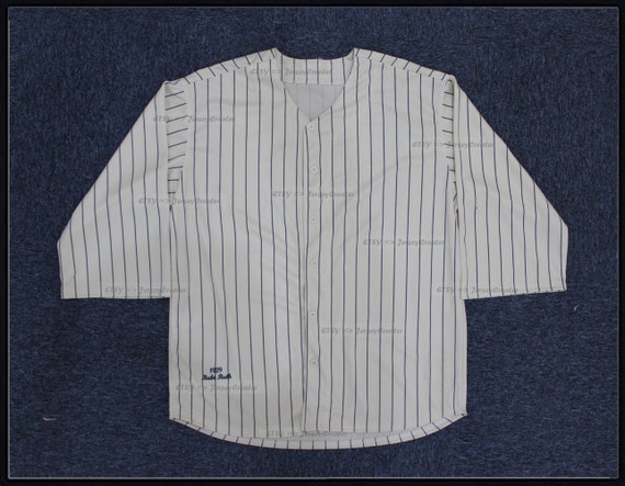 Throwback 1929 Babe Ruth 3 Baseball Jersey Long Sleeve Stripe