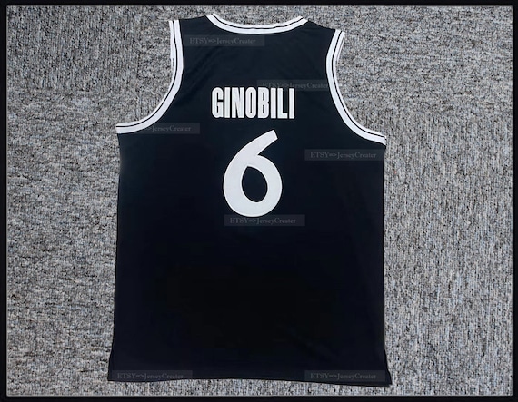 COZOK Basketball Jerseys Kinder 6#Manu Ginobili Jersey Embroidery Throwback Jersey