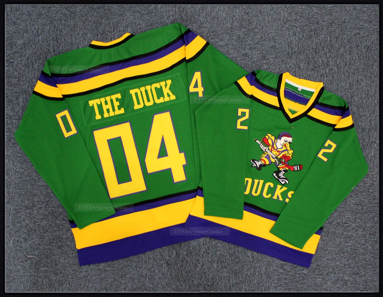 Adam Banks 99 Ducks Hockey Jersey Embroidered Costume Mighty Movie