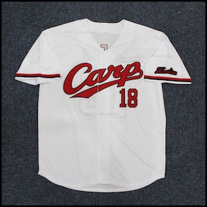 Throwback Japan Kenta Maeda #18 honkbaltrui Hiroshima wit genaaid; aangepaste namen jeugd/heren