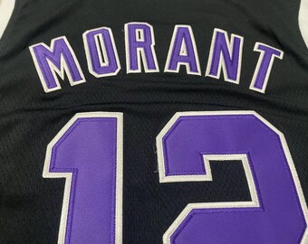 Throwback Ja Morant #12 High School Academy Basketball Jersey All Sewn  Custom