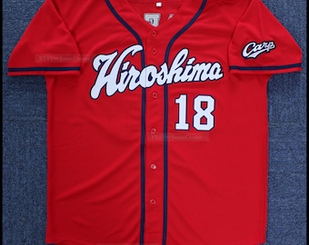 Throwback Japan Kenta Maeda #18 Baseball Jersey Hiroshima Red Sewn
